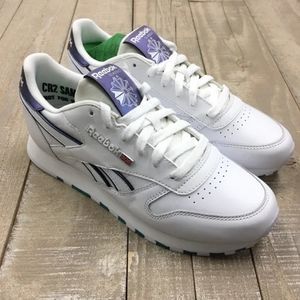 One of a Kind~Reebok Classic Leather Iridescent Sneakers